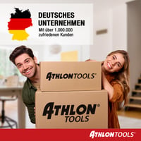 Athlon Tools hliníkový schodiskový rudl, skladací, 110 cm extra dlhá rukoväť, s protišmykovými prvkami a 2 upínacími popruhmi, čierny 9