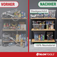 ATHLON TOOLS Kutija za pohranu s poklopcem 12,5 L Prozirna plastična kutija s poklopcem 1 kom. (Djelomični set, rabljeno) 12