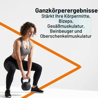 Liatinový kettlebell Athlyt 2 kg čierny, činka na cvičenie doma aj do posilňovne 9