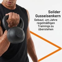 Liatinový kettlebell Athlyt 2 kg čierny, činka na cvičenie doma aj do posilňovne 6