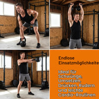 Liatinový kettlebell Athlyt 2 kg čierny, činka na cvičenie doma aj do posilňovne 8