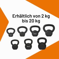 Liatinový kettlebell Athlyt 2 kg čierny, činka na cvičenie doma aj do posilňovne 4