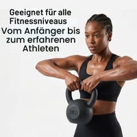 Liatinový kettlebell Athlyt 2 kg čierny, činka na cvičenie doma aj do posilňovne 10