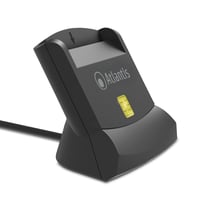 Cititor de carduri inteligente USB Atlantis P005-SMARTCRV-U pentru carduri de sănătate CNS și semnătură digitală, pentru PC și laptop, negru 4