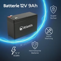 Olovený akumulátor Atlantis VRLA 12V 9Ah pre záložné zdroje a alarmy 2