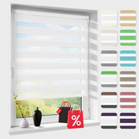 Atlaz Klemmfix Dupla Roletta Fúrás Nélkül 45x150cm Fehér Zebra Roletta 1