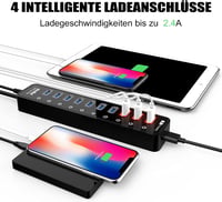 Atolla USB 3.0 Hub 11 portos aktív elosztó 48W tápegységgel 3