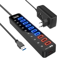 Atolla USB 3.0 Hub 11 portos aktív elosztó 48W tápegységgel 1