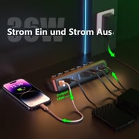 atolla USB 3.0 Hub 5 Gbps aktív 36W tápegységgel és gyorstöltő porttal 7