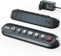 atolla USB 3.0 Hub 5 Gbps aktív 36W tápegységgel és gyorstöltő porttal 8