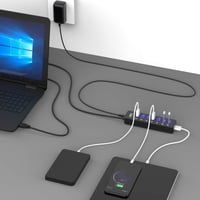 atolla USB 3.0 Hub 7 portos aktív adatközpont kapcsolóval és intelligens töltőporttal 2