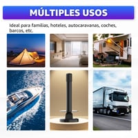 Vnútorná TV anténa AtomDream Tech s magnetickým podstavcom a zosilňovačom – 360° príjem signálu – 4K/1080P HD – kompatibilná so Smart TV a IPTV 8