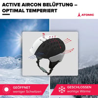 Cască de schi ATOMIC Revent+ AMID - Cască de schi unisex pentru adulți - Potrivire precisă și personalizată - Sistem avansat de ventilație - Circumferința capului 51-55 cm 5