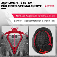 Lyžiarska prilba Atomic Savor Visor Stereo so štítom, systém 360° Fit, odvetrávanie Active Aircon, tlmenie nárazov Holo Core, na snowboarding a lyžovanie 5
