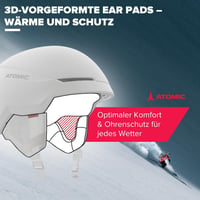 Lyžiarska prilba Atomic Savor Visor Stereo so štítom, systém 360° Fit, odvetrávanie Active Aircon, tlmenie nárazov Holo Core, na snowboarding a lyžovanie 8