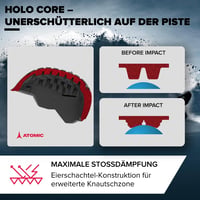 Lyžiarska prilba Atomic Savor Visor Stereo so štítom, systém 360° Fit, odvetrávanie Active Aircon, tlmenie nárazov Holo Core, na snowboarding a lyžovanie 4