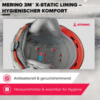 Lyžiarska prilba Atomic Savor Visor Stereo so štítom, systém 360° Fit, odvetrávanie Active Aircon, tlmenie nárazov Holo Core, na snowboarding a lyžovanie 7
