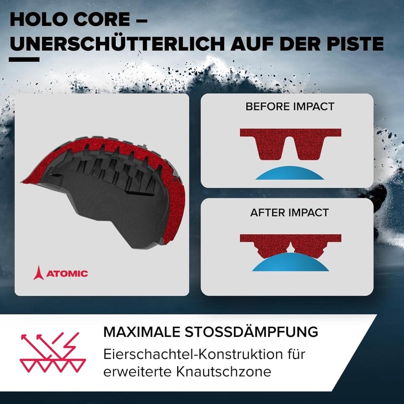 ATOMIC Savor Visor Stereo sísisak beépített napszemüveggel, 360° Fit rendszer és Active Aircon szellőzés - S, Black