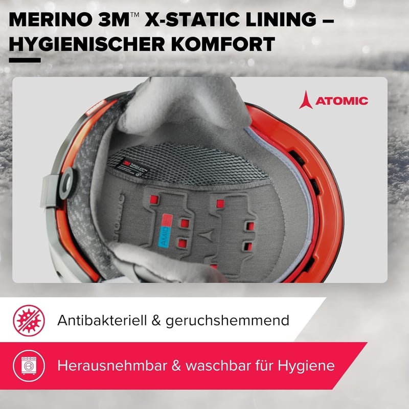 ATOMIC Savor Visor Stereo sísisak beépített napszemüveggel, 360° Fit rendszer és Active Aircon szellőzés - S, Black