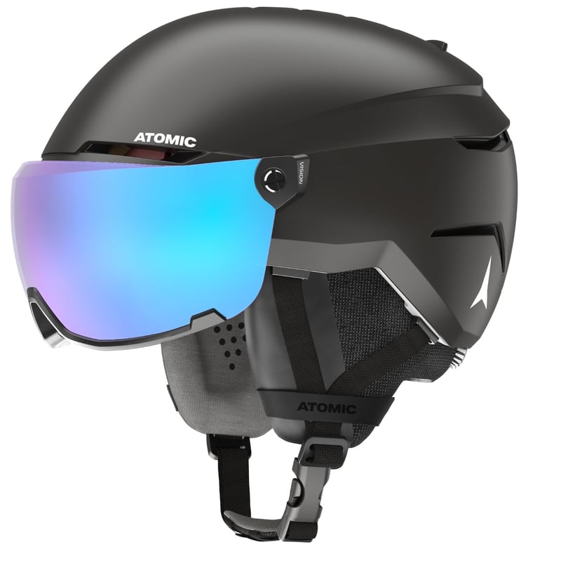 Cască de schi Atomic Savor Visor Stereo cu vizieră - Negru - Mărimea M - Sistem de ajustare 360° - Ventilație Active Aircon - Absorbție a șocurilor Holo Core - Snowboard și schi