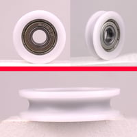 ATOPLEE 4 darabos kerek nylon csigakerék csúszókapu szögvashoz 3