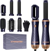 Atopskins 6 az 1-ben Forrólevegős Hajformázó Készlet - Hajszárító Kefe Automata Hajgöndörítővel, Hajegyenesítő, Dúsító és Styler Funkciók 1