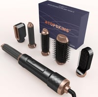 Atopskins 6 az 1-ben Hajformázó Készlet - 1000W Hajszárító, Körkefe, Göndörítő, Egyenesítő, Automata Légáramú Hajformázó Kefe Ionos Technoló 9