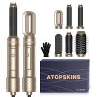 Atopskins 6 az 1-ben Hajformázó Készlet 1000W - Hajszárító, Meleglevegős Kefe, Körkefe, Hajgöndörítő, Hajegyenesítő - Dúsító, Simító, Göndör 1