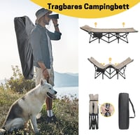 ATORPOK SHOP összecsukható kemping ágy, 200 kg terhelhetőség, bel- és kültéri - khaki 7