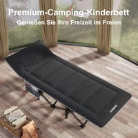 ATORPOK SHOP összecsukható kempingágy extra széles kerti ágy kültéri beltéri - Black 6