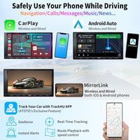 ATOTO A6PF 7" Android Autórádió - Vezeték Nélküli CarPlay, Android Auto, DAB, Tükrözés, Dupla Bluetooth, WiFi, 2GB+32GB 4