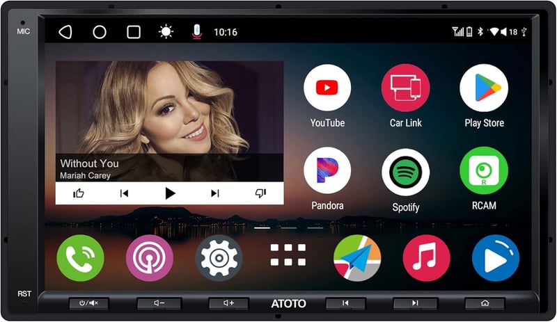ATOTO A6PF 7" Android Autórádió - Vezeték Nélküli CarPlay, Android Auto, DAB, Tükrözés, Dupla Bluetooth, WiFi, 2GB+32GB