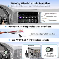ATOTO F7 WE 7" Dupla DIN Autórádió, Vezeték Nélküli CarPlay és Android Auto, IPS HD Képernyő, Tolatókamera Bemenet, GPS Navigáció, FM/AM, Gy 6