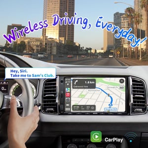 ATOTO F7 WE 7" Dupla DIN Autórádió, Vezeték Nélküli CarPlay és Android Auto, IPS HD Képernyő, Tolatókamera Bemenet, GPS Navigáció, FM/AM, Gy