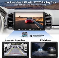 ATOTO F7WE Dupla DIN Autórádió, Vezeték Nélküli CarPlay és Android Auto, HD Érintőképernyő, Bluetooth, MirrorLink, HD Tolatókamera, FM/AM, G 5