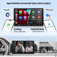 ATOTO F7WE Dupla DIN Autórádió, Vezeték Nélküli CarPlay és Android Auto, HD Érintőképernyő, Bluetooth, MirrorLink, HD Tolatókamera, FM/AM, G 3