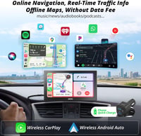 ATOTO P5 Hordozható Autórádió 9" QLED Tükröződésmentes Érintőképernyővel, Vezeték Nélküli CarPlay és Android Auto, Bluetooth, Automatikus Fé 2