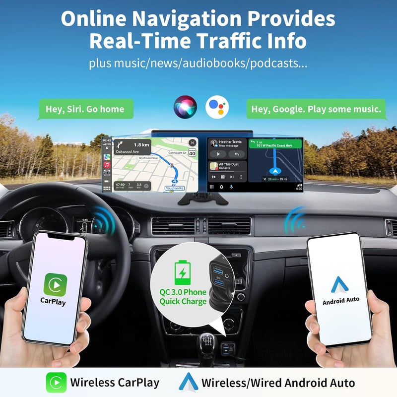 ATOTO P807SD-RM Vezeték Nélküli Carplay & Android Autórádió, 7 Colos QLED Tükröződésmentes Érintőkijelző, GPS Navigáció, Távirányító