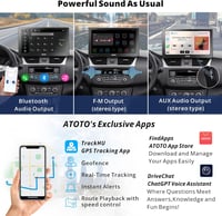 ATOTO P9 9" QLED Android Hordozható Autós Navigáció, 4G+32G Autórádió, Vezeték Nélküli CarPlay, 1080P Tolatókamera, GPS Nyomkövetés, 4G-LTE, 6