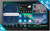 ATOTOZONE 10.1" QLED DAB+ Android Autórádió, 8+128GB, 4G LTE, Wireless CarPlay, GPS, Dual Kamera 1