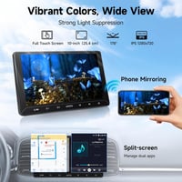 ATOTOZONE A5L 10.1" Android Autórádió WiFi Bluetooth USB CarPlay MirrorLink 5