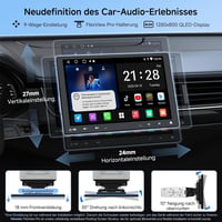 ATOTOZONE A5L 10" Android Autórádió CarPlay, 2DIN/1DIN, Vezeték Nélküli, WiFi, Bluetooth 2