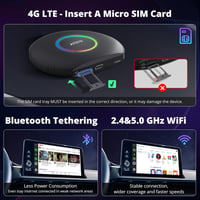 ATOTOZONE CB6 CarPlay AI Box Vezeték nélküli Android autós multimédia 8GB 128GB 5