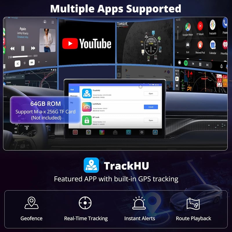 ATOTOZONE CB6 CarPlay AI Box Vezeték nélküli Android autós multimédia 4G LTE 5G WiFi GPS
