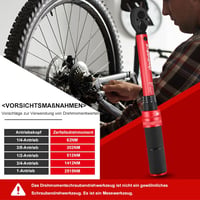 ATsafepro Nyomatékkulcs Kerékpár 3-25 Nm 1/4 Hüvelykes Bicikli Motorkerékpár Karbantartás 72 Fogas Kétirányú Beállítás 2