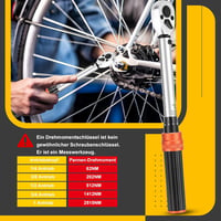 ATsafepro Nyomatékkulcs Készlet 15 Részes 1/4 Hüvelyk 5-25 Nm Kerékpár Motorkerékpár Karbantartás Krómozott Acél 72 Fogas 4