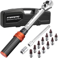 ATsafepro Nyomatékkulcs Készlet 15 Részes 1/4 Hüvelyk 5-25 Nm Kerékpár Motorkerékpár Karbantartás Krómozott Acél 72 Fogas 1