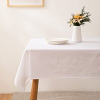 ATsense stolnjak bijeli s efektom lana od 100% opranog pamuka, pravokutni, 140x180 cm 1