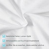 ATsense stolnjak bijeli s efektom lana od 100% opranog pamuka, pravokutni, 140x180 cm 4