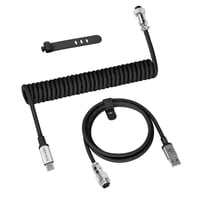ATTACK SHARK C01 PRO Spirál USB-C Billentyűzet Kábel, Fonott Rugós Vezeték Fém Aviátor Csatlakozóval, Mechanikus Gamer Billentyűzetekhez, 16 1